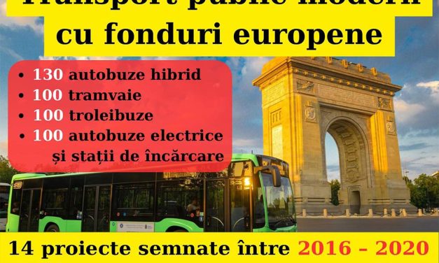 370 milioane euro pentru transport public modern atrase de Gabriela Firea pentru Primăria Capitalei