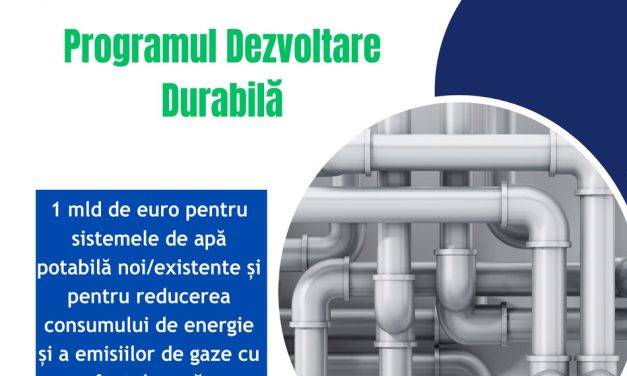Peste 1 miliard de euro pentru finanțarea proiectelor de apă și apă uzată