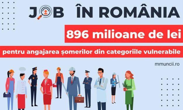 Peste 890 milione lei acordate pentru subvenționarea locurilor de muncă destinate șomerilor din categorii vulnerabile