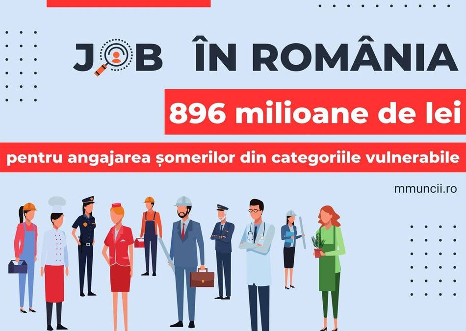 Peste 890 milione lei acordate pentru subvenționarea locurilor de muncă destinate șomerilor din categorii vulnerabile