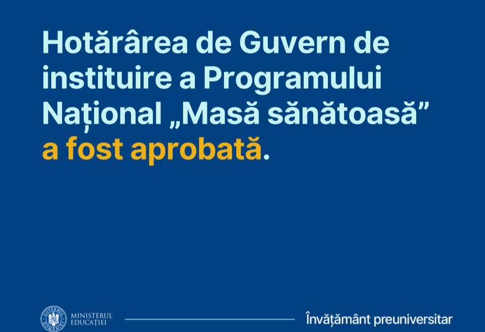 Se extinde programul „Masă Caldă” la 1000 de școli și se acordă tichete educaționale de 500 lei