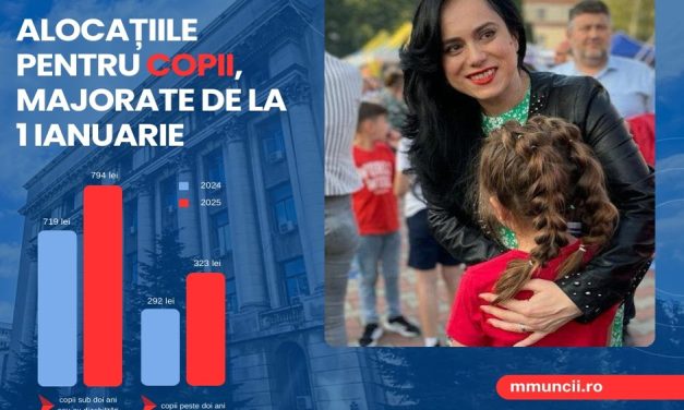 Alocații de 794 de lei pe lună, pentru copii, de la 1 ianuarie 2025